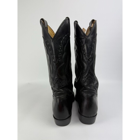 Vintage Laredo Montana Cowboy Western Boots Men's Sz 9 Toe Stitched Pattern - Picture 2 of 12